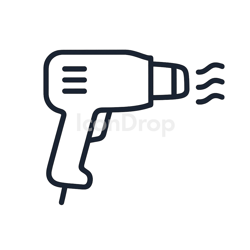 Heat Gun Icon Outline