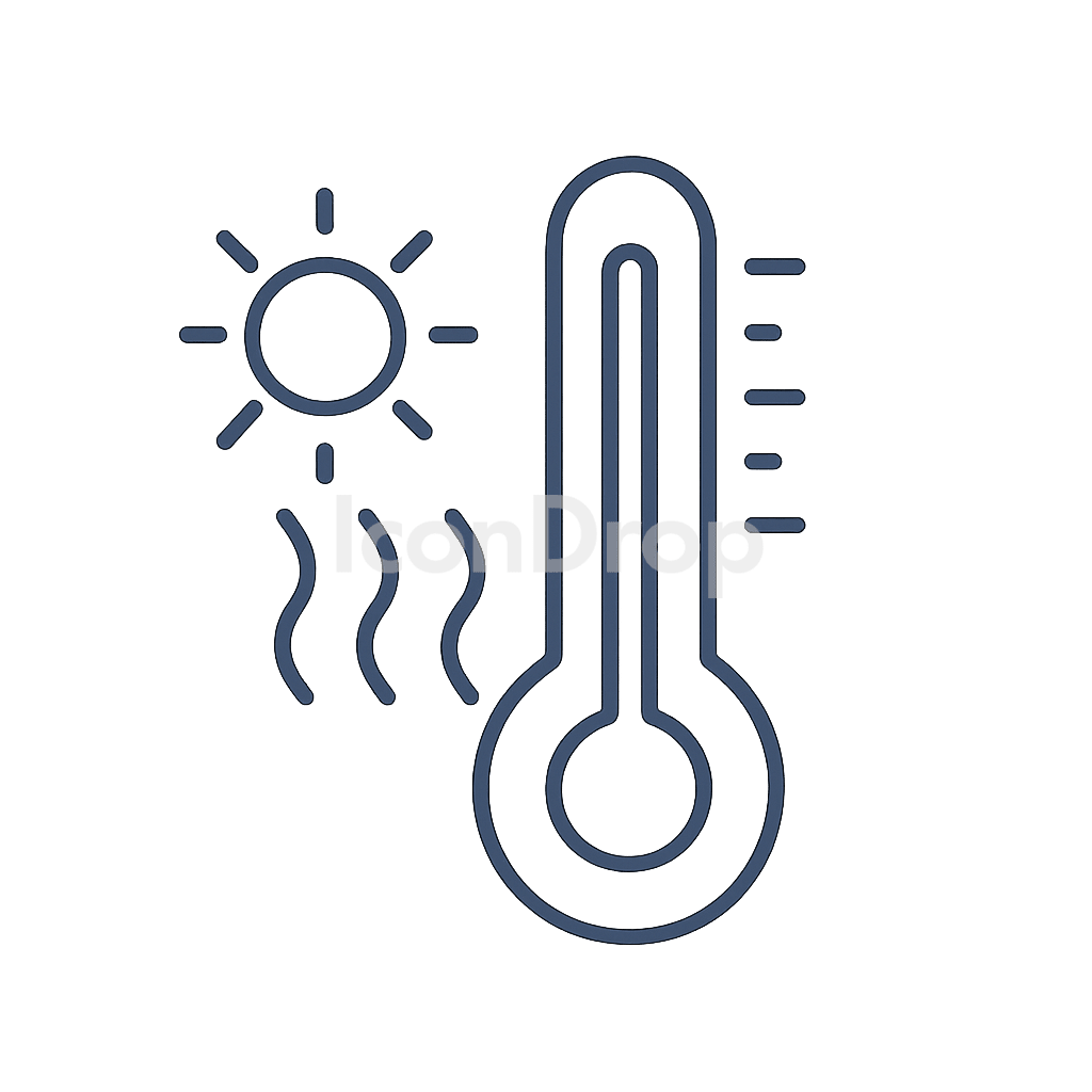 Heat Index Icon Outline