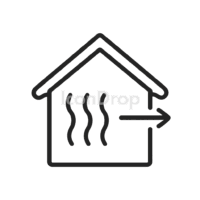 Heat Loss Icon Outline
