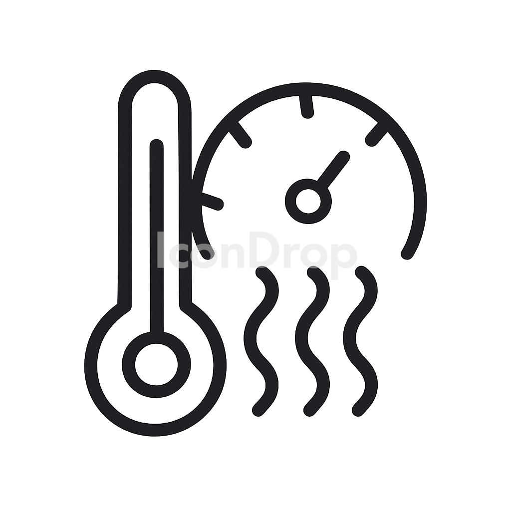Heat Meter Icon Outline