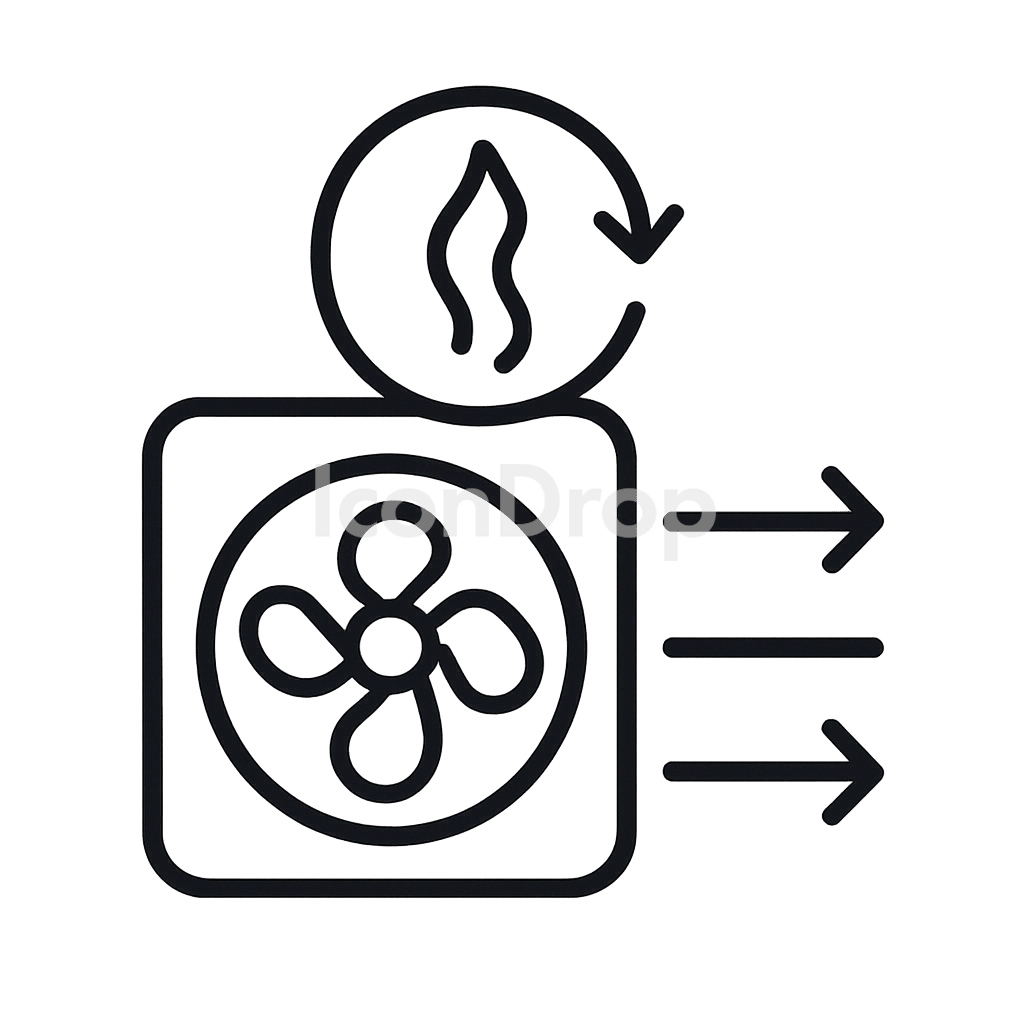 Heat Recovery Icon Outline