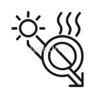 Heat Rejection Icon Outline