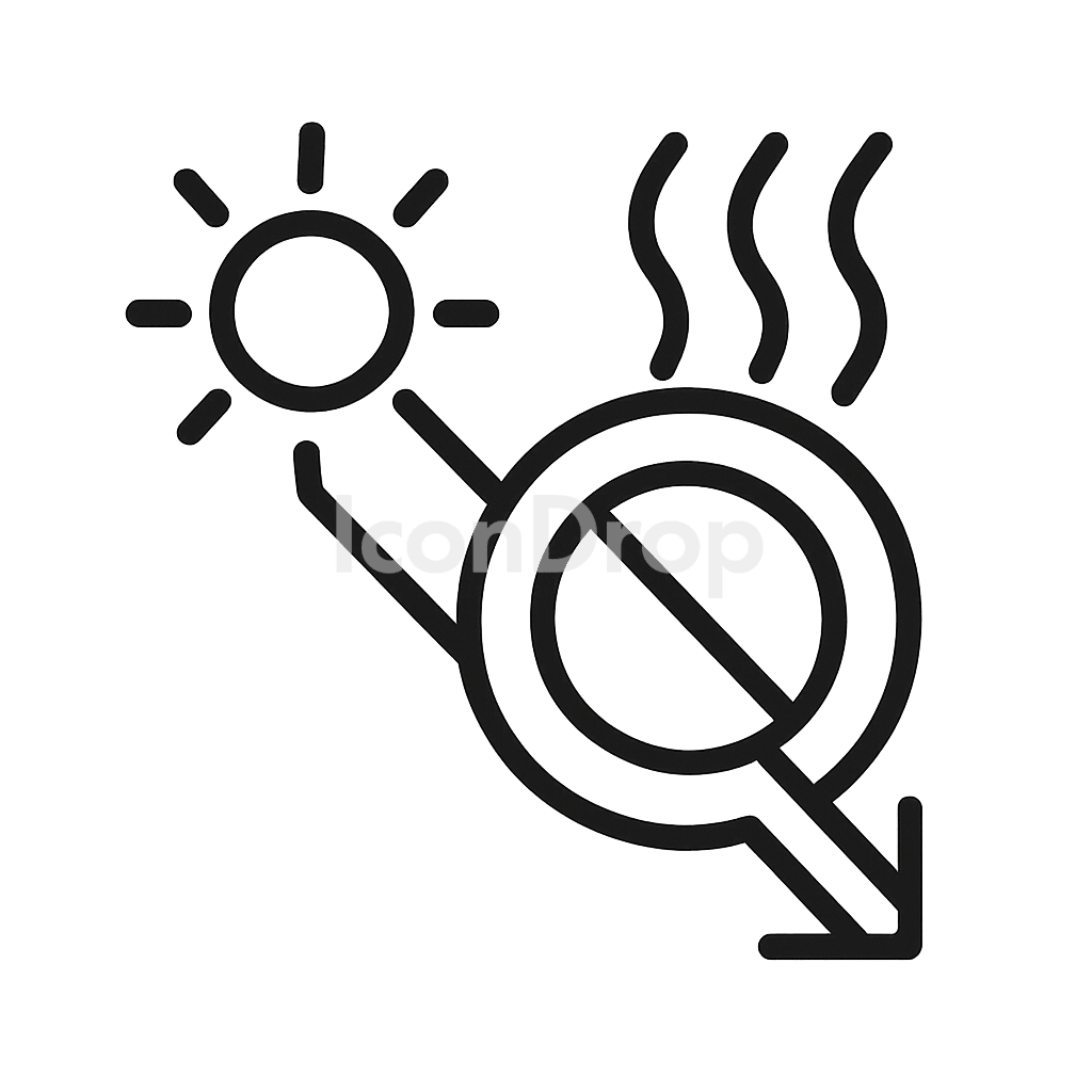Heat Rejection Icon Outline