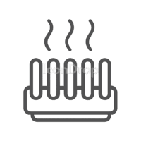 Heat Sink Icon Outline