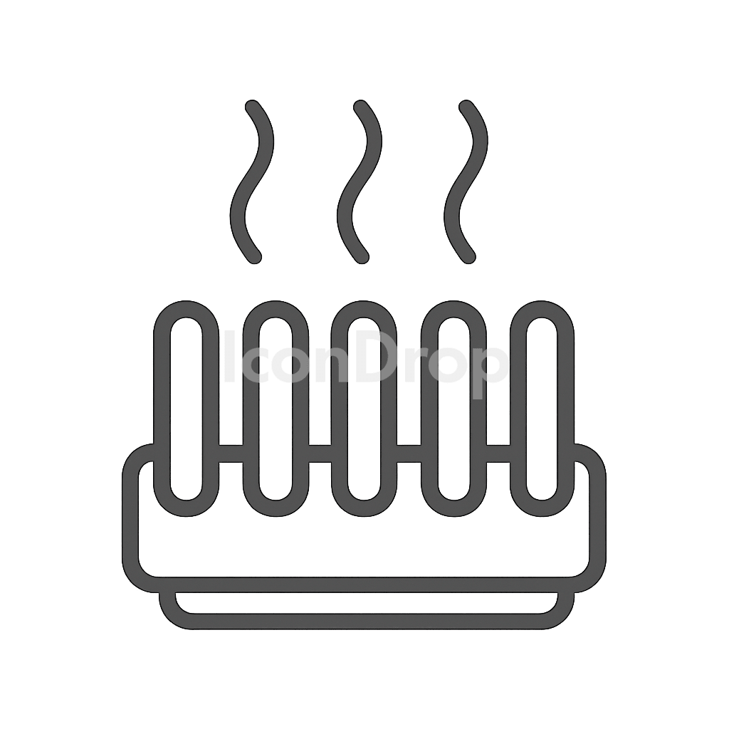 Heat Sink Icon Outline