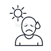 Heat Stress Icon Outline
