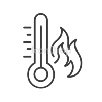 Heat Temperature Icon Outline