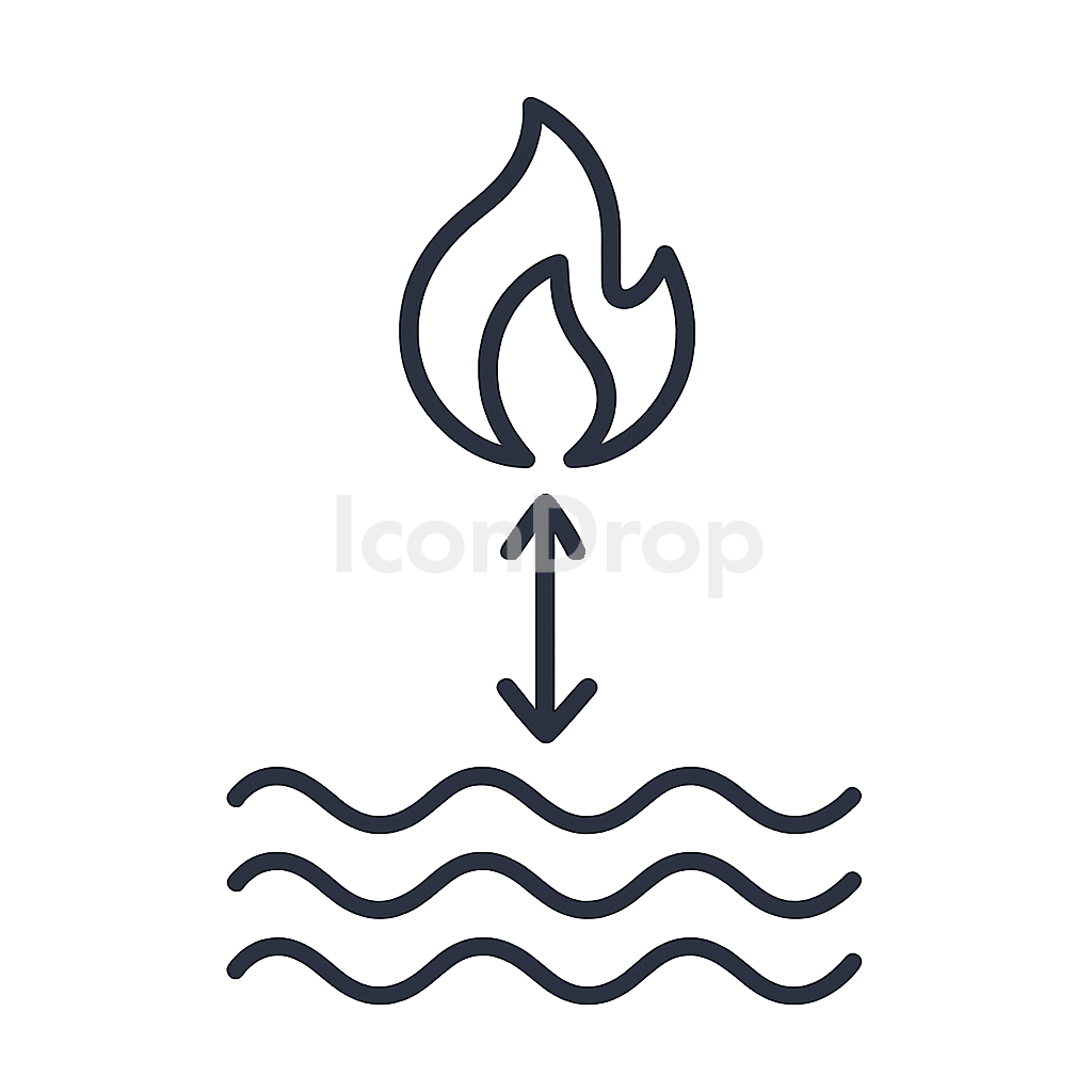 Heat Transfer Icon Outline