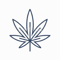 Hemp Leaf Icon Outline