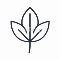 Herbal Leaf Icon Outline