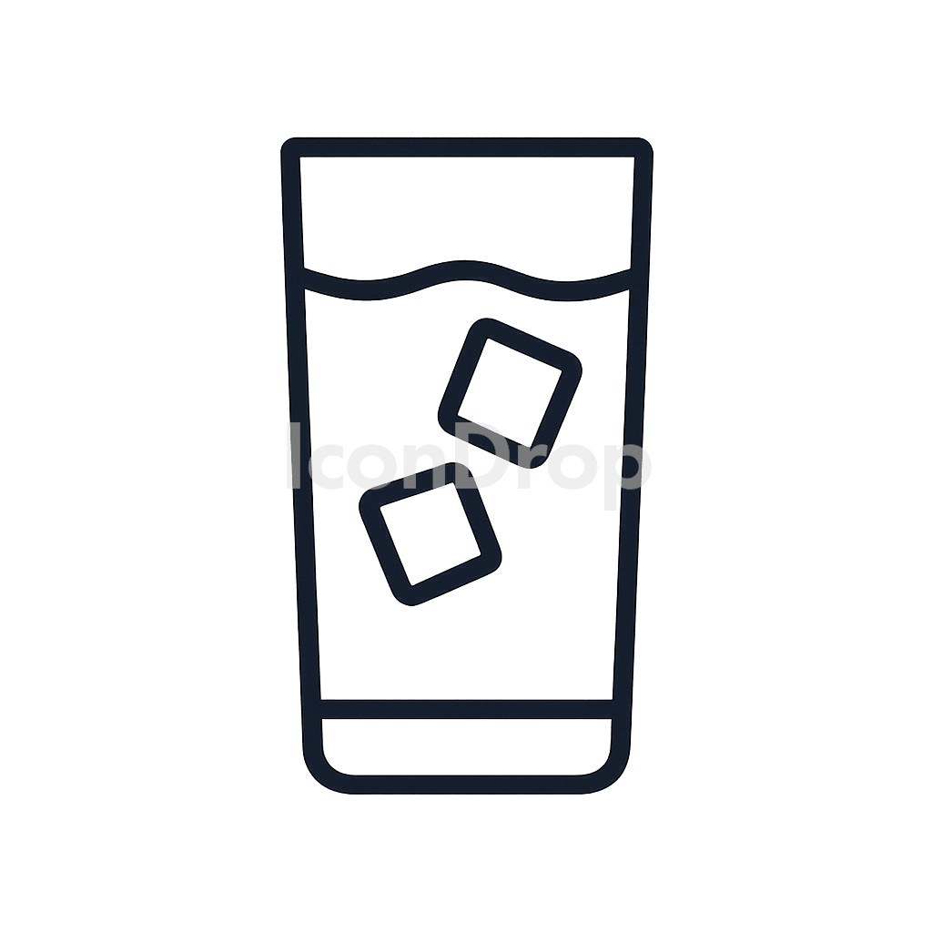Highball Glass Icon Outline