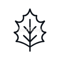 ヒイラギの葉のアイコン（アウトライン）