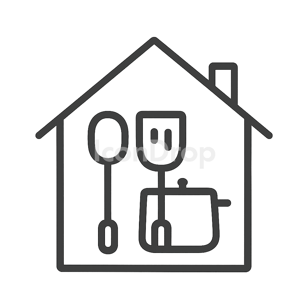 Home And Kitchen Icon Outline