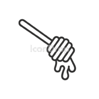 Honey Spoon Icon Outline
