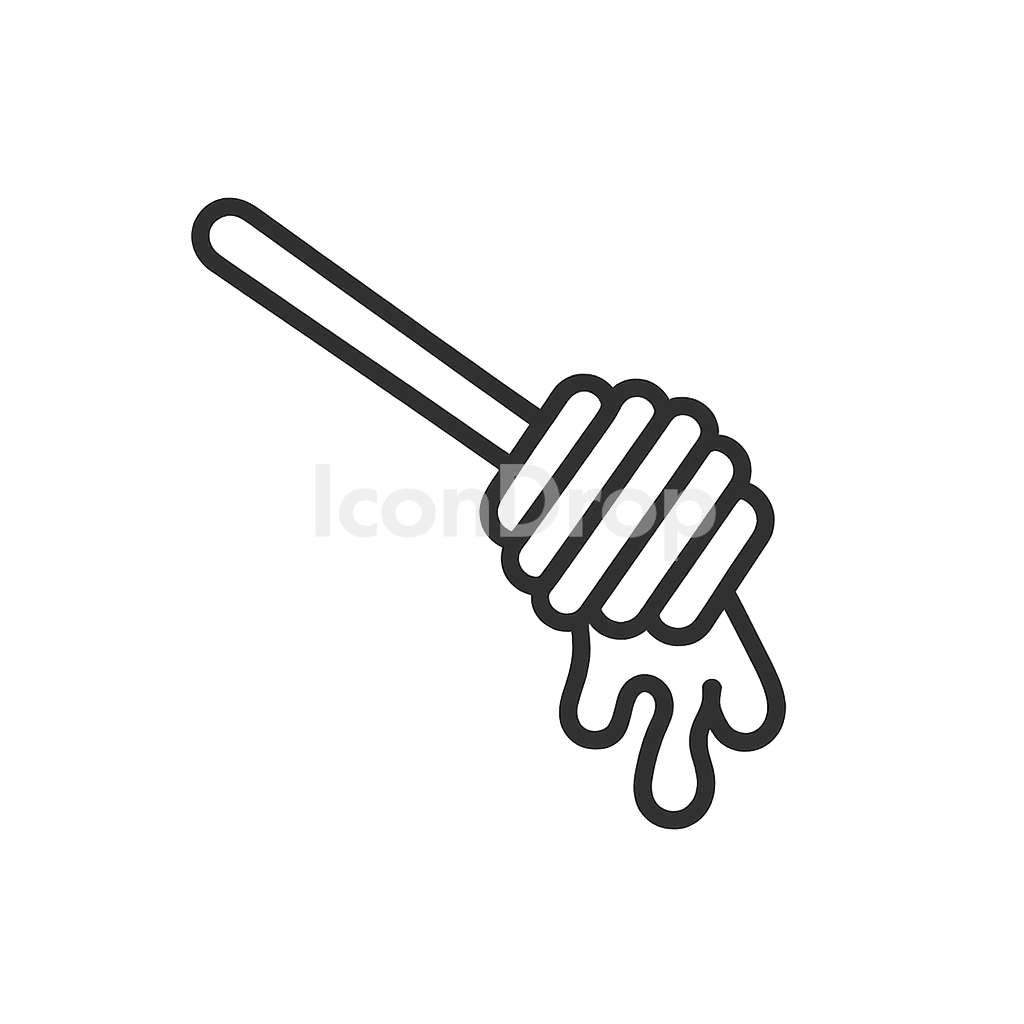 Honey Spoon Icon Outline