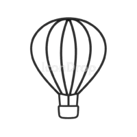 Hot Air Balloon Icon Outline
