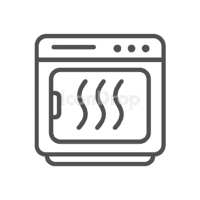 Hot Air Oven Icon Outline