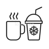 Hot And Cold Drink Icon Outline