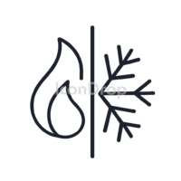 Hot And Cold Icon Outline