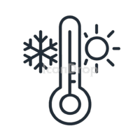 温冷温度のアイコン(アウトライン)