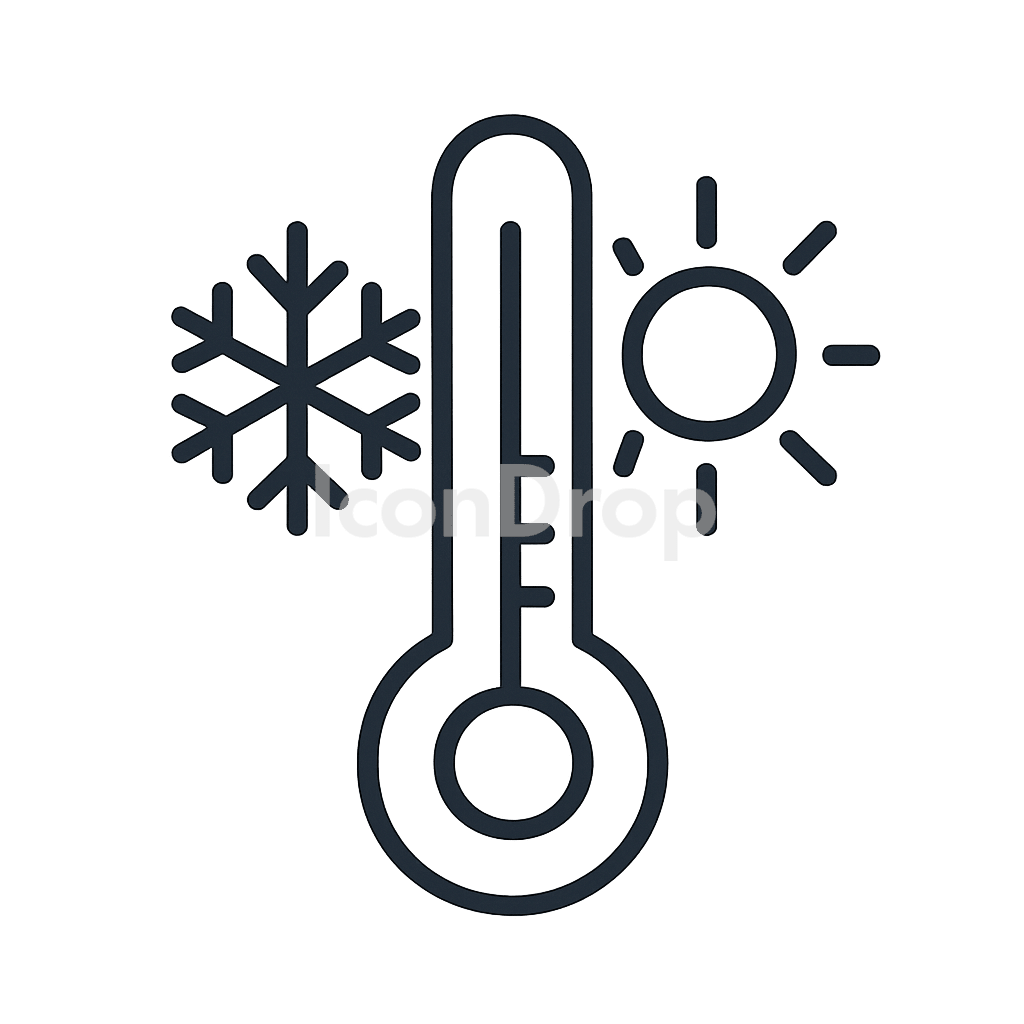 温冷温度のアイコン アウトライン