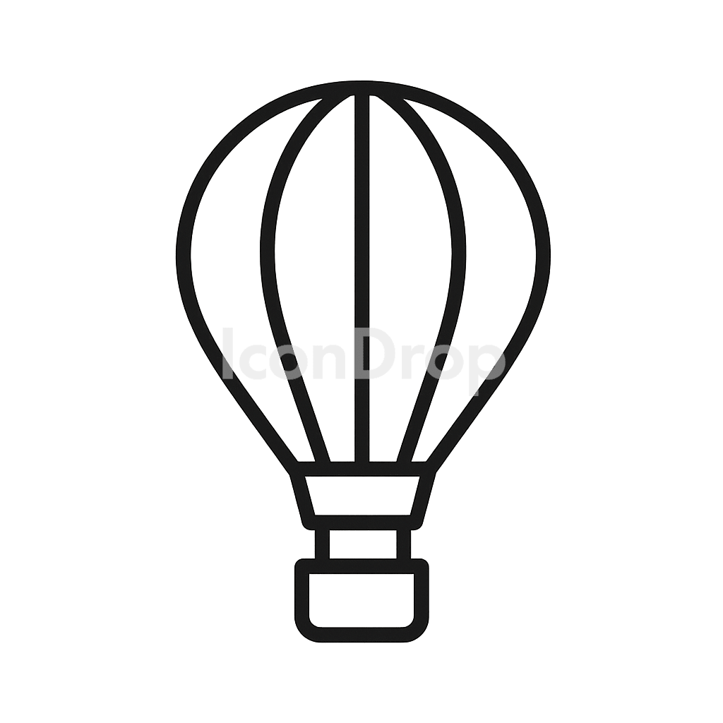 Hot Balloon Icon Outline