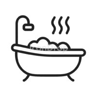 Hot Bath Icon Outline