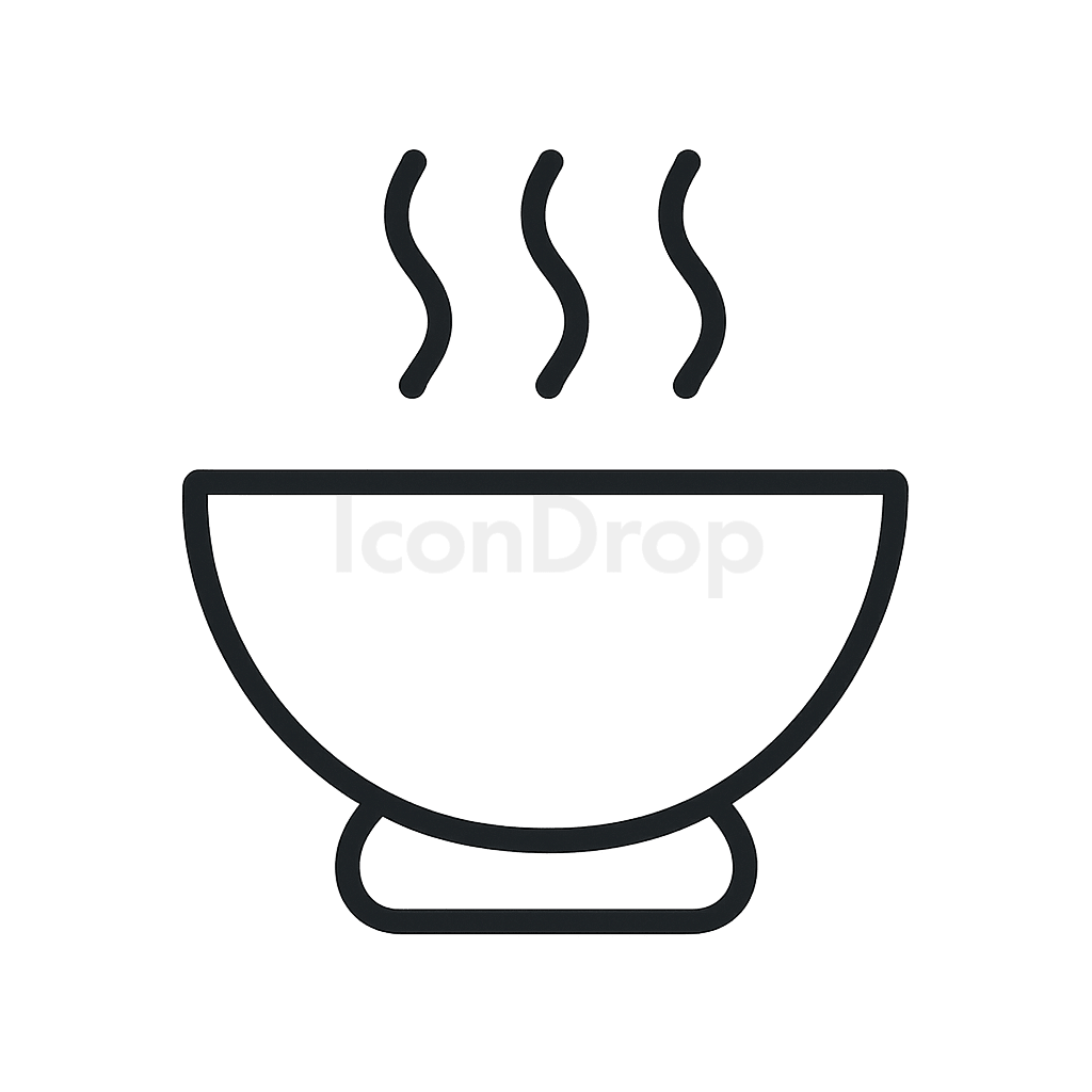 Hot Bowl Icon Outline