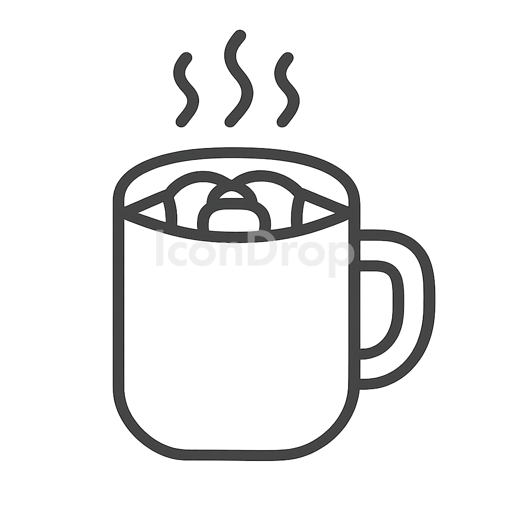 Hot Chocolate Icon Outline