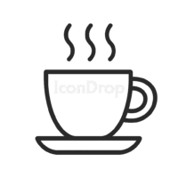 Hot Coffee Cup Icon Outline
