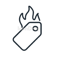 Hot Deal Icon Outline