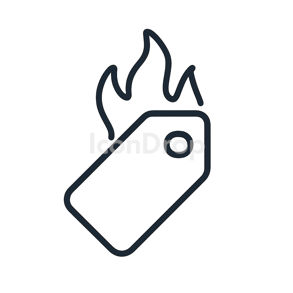 Hot Deal Icon Outline