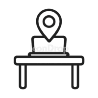Hot Desking Icon Outline