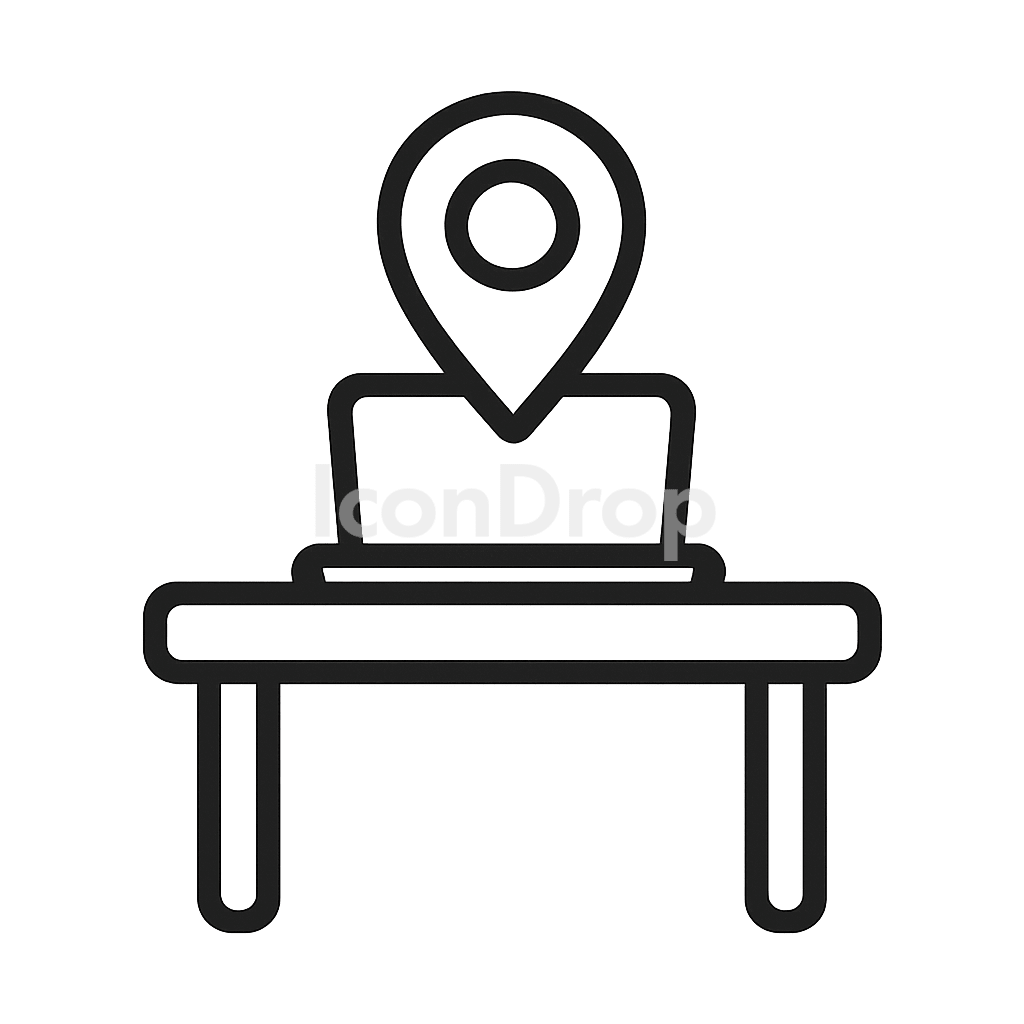 Hot Desking Icon Outline