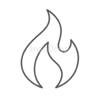Hot Fire Icon Outline