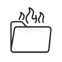 Hot Folder Icon Outline