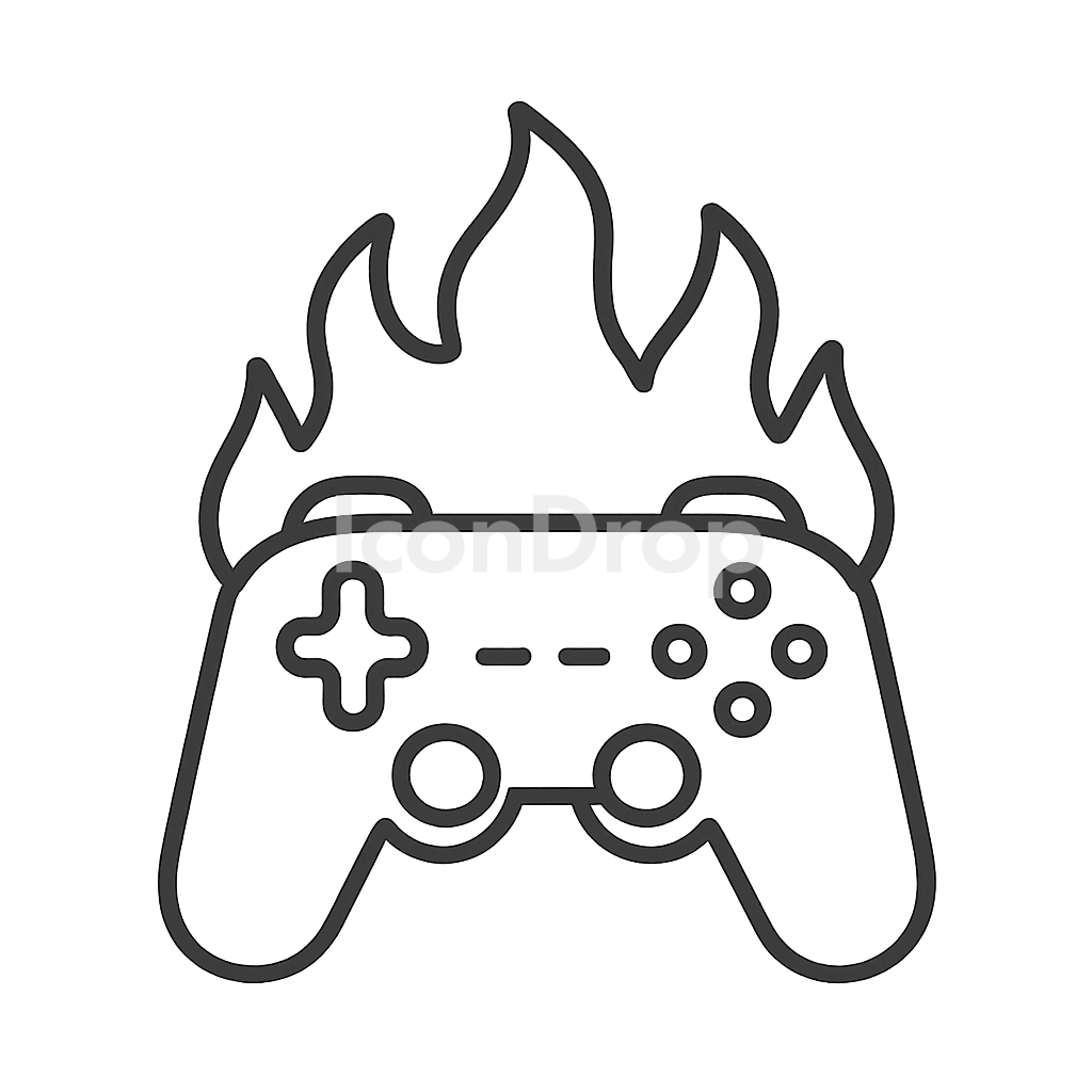 Hot Game Icon Outline