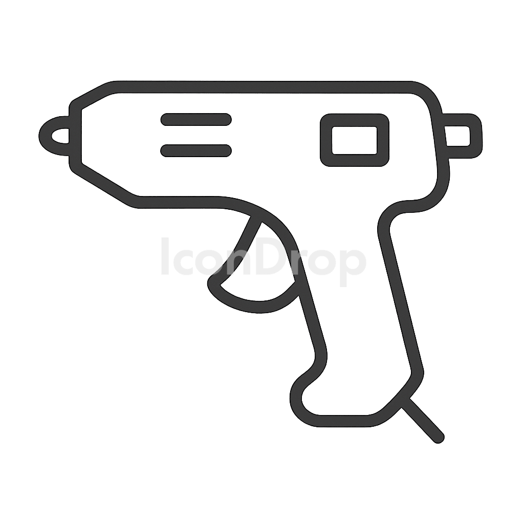 Hot Glue Gun Icon Outline