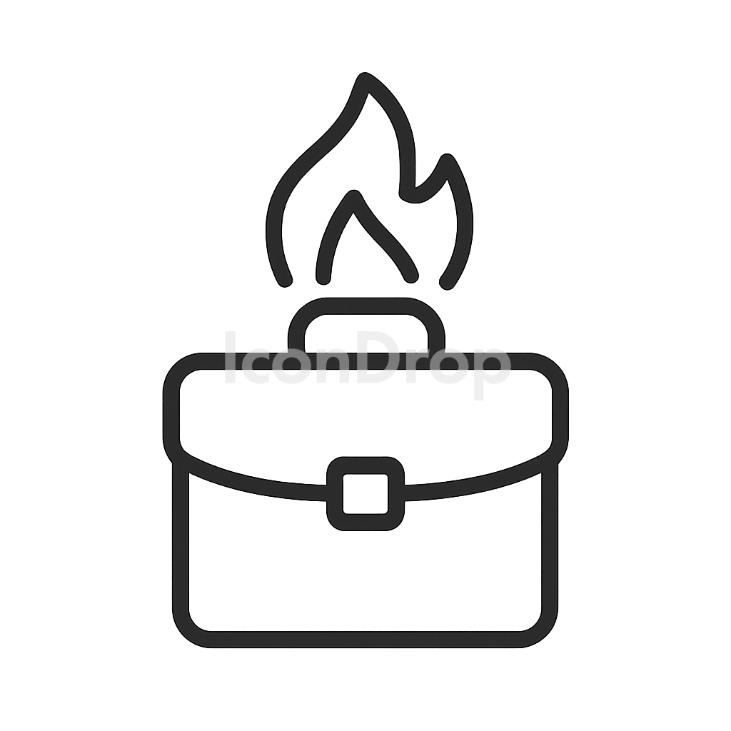 Hot Jobs Icon Outline