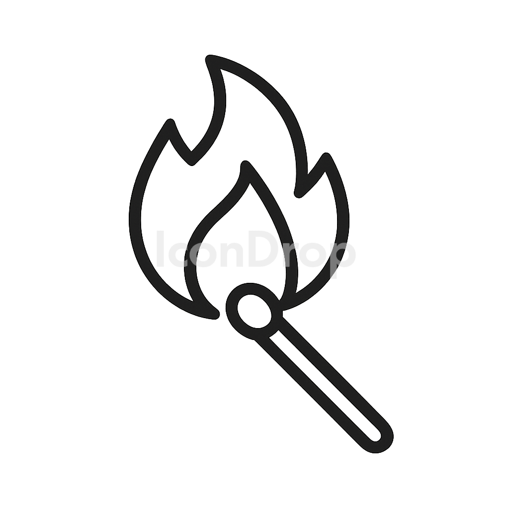 Hot Match Icons Outline