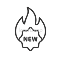 Hot New Icon Outline