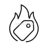 Hot Offer Icon Outline
