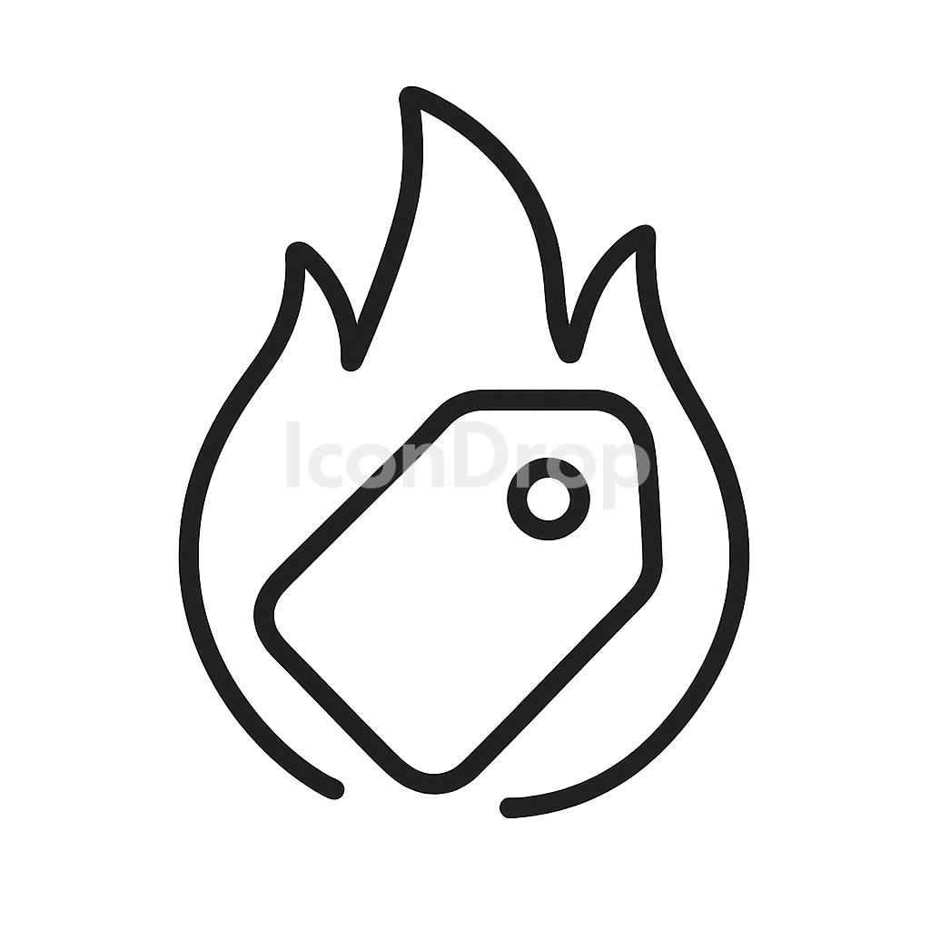 Hot Offer Icon Outline