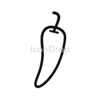 Hot Pepper Icon Outline