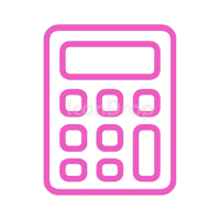 Hot Pink Calculator Icon Outline
