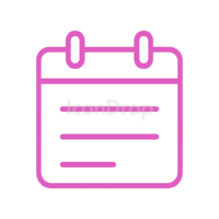 Hot Pink Calendar Icon Outline