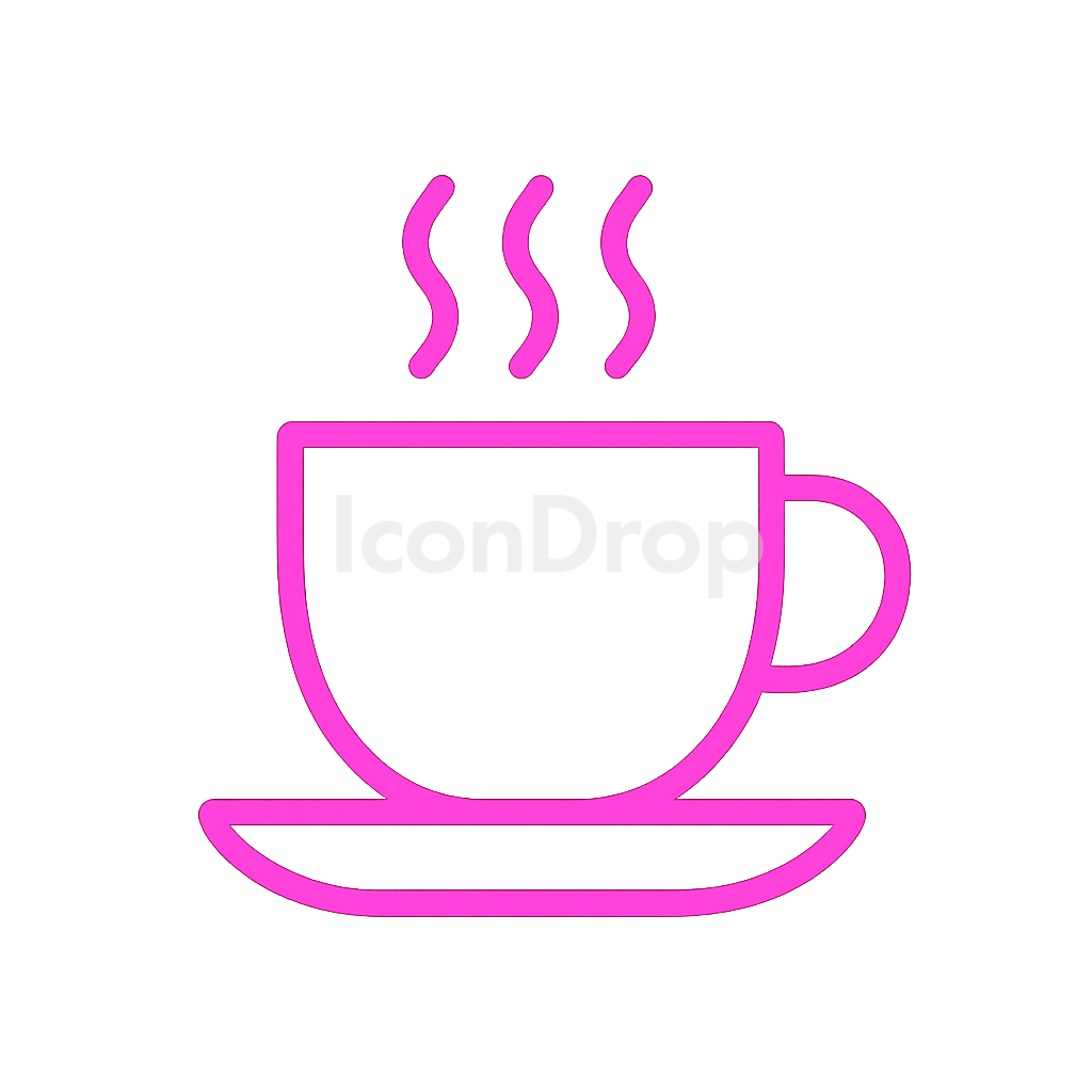 Hot Pink Icon Aesthetic Outline