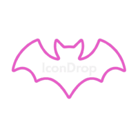 Hot Pink Icon Bat Outline