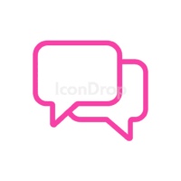 Hot Pink Messages Icon Outline
