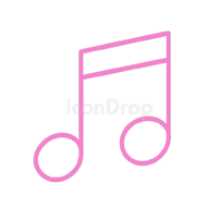 Hot Pink Notes Icon Outline